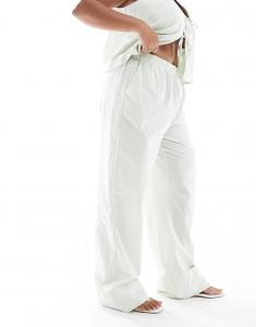 Широкие брюки-боксеры ONLY Curve в зеленую клетку