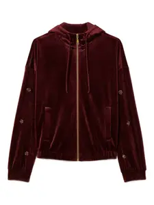 Худи из шенилла Twinset, красный