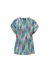 Короткий размер: блузка с вырезом-туникой Goldner, мультиколор