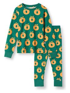 Småfolk Пижама "Яблоки" зеленого цвета