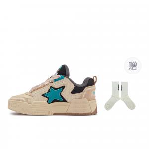 STARTER Винтажные легкие кроссовки Starfish с амортизацией низкие скейтерские унисекс бежево-голубые (подарок в комплекте), цвет Beige Blue (Gift Included)