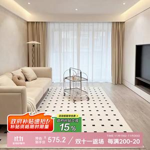 Budis Ковер 240х400 см из искусственной шерсти, водостойкий, моющийся, для гостиной/спальни, утолщенный, цвет Black Stone