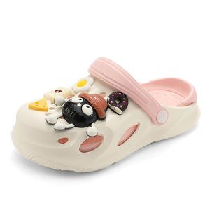 Детские сабо Rebound, устойчивые к истиранию, дышащие, быстросохнущие, нескользящие NEZHACHAOHAI, белый/розовый