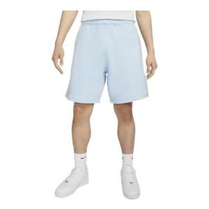 Брюки solo swoosh fleece shorts logo 'light blue' Nike, голубой