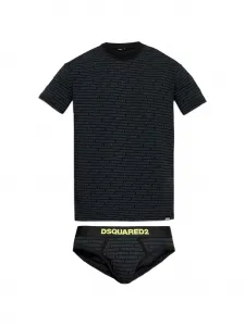 Комплект из Футболка с логотипом и трусов Dsquared2, черный