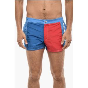 Двухцветные шорты для плавания с логотипом сбоку Dsquared2, Blue