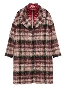 Однобортное пальто в клетку Herno, нейтральный