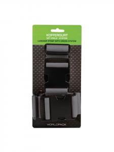 Ремень багажный с перекрестной системой, 190 см, темно-серый Worldpack