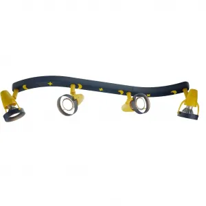 Потолочный светильник Луна и звезды GU10 1 шт. Трековый светильник Луна + Звезды Niermann, синий/желтый