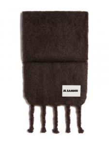 Шарф из мохеровой смеси JIL SANDER+, коричневый