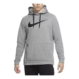 Толстовка Nike Therma Pullover Swoosh Training Hoodie 'Dark Grey Heather', серый