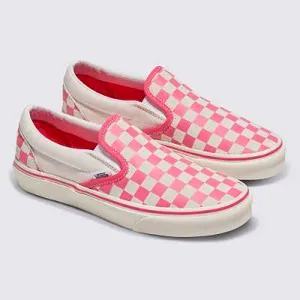 Слипоны Vans Classic Checkerboard, розовый