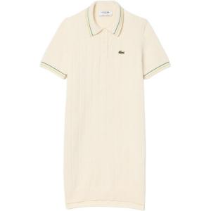 Поло-платье мини с коротким рукавом LACOSTE, белый