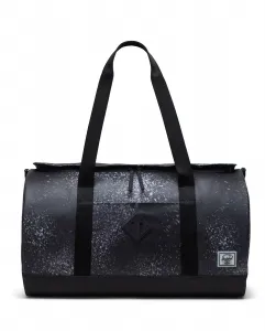 Экологичная мужская дорожная или спортивная сумка 37 л из мраморного водонепроницаемого материала Herschel, чёрный