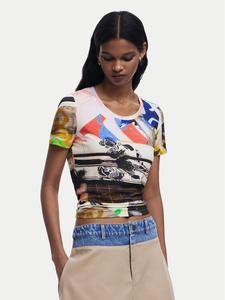 Футболка обычного кроя Collage 25SWTK14 Desigual, мультиколор