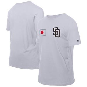 Мужская белая футболка San Diego Padres с японским флагом New Era