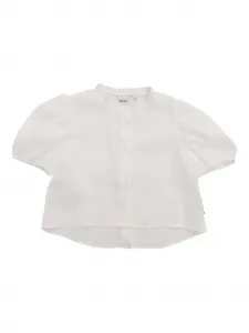 Блузка с объемными рукавами Aspesi Kids, белый