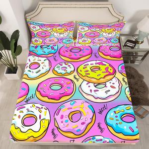 Erosebridal Комплект постельного белья Kids Donuts с забавным принтом американских десертов, Multi 03
