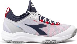 Мужские теннисные кроссовки Diadora Speed Blushield Fly 4 для любых покрытий, белый/красный/синий