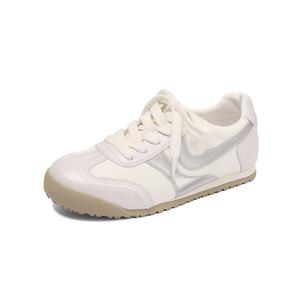 Низкие повседневные туфли женские серебристые JOSINY, Silver