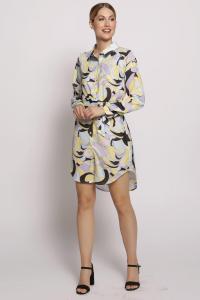 Платье-рубашка с абстрактным принтом Cutie London, фиолетовый