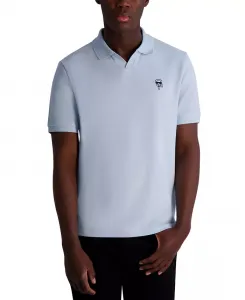 Мужская поло с коротким рукавом Karl Head Logo из пике KARL LAGERFELD PARIS, белый