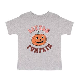 Молодежная футболка Little Pumpkin с короткими рукавами и рисунком в стиле ретро The Juniper Shop, цвет Heather Grey