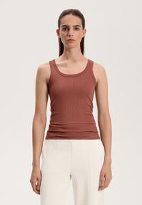 Топ OYSHO SOFT TOUCH SLEEVELESS RIB, Dark Red