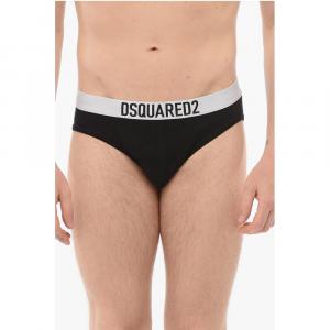 Хлопковые трусы с логотипом на поясе Dsquared2, черный