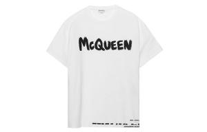 Футболка с принтом логотипа Alexander McQueen, белая