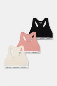 Детский спортивный бюстгальтер, 3 пары Calvin Klein Underwear, бежевый