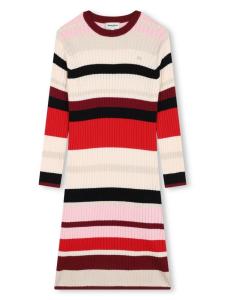 SONIA RYKIEL ENFANT трикотажное платье в полоску, красный