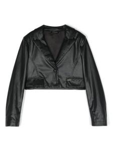 Monnalisa укороченный однобортный блейзер, черный