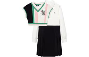 ФИЛА Детское платье FILA, цвет Set of 2 (paneled vest + patchwork dress)