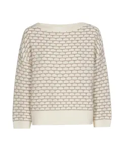 Бежевый свитер кирпичной вязки Marie Mãro, бежевый