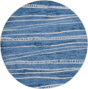 Ковер SAFAVIEH, 201 x 201 см, Cottage Collection, круглый, Blue, современный дизайн, для помещений и улицы, моющийся, идеально для патио, заднего двора, прихожей (COT966N-7R)