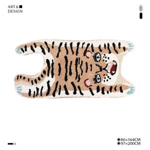Saipos Ковер 97х200 см для детской комнаты, с рисунком тигра и леопарда, милый кот, коричневый