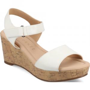 Платформенные босоножки на танкетке Ranae от Journee, white