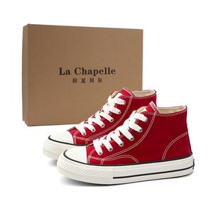 La Chapelle Женские красные туфли из износостойкого парусинового материала с высоким берцем