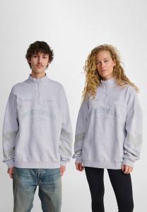 Толстовка Hummel OVERSIZED HALFZIP UNISEX, Light Grey Melange/Light Grey