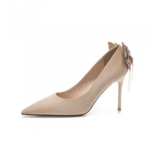 Zubumei Тонкие каблуки на шпильке для женщин в нюдовом цвете, цвет Nude