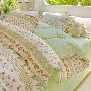 LUOLAI HOME Комплект постельного белья 4 предмета, размер простыни 200x220 см, для матраса 220x240 см