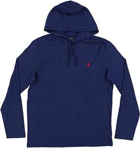 Толстовка Polo Ralph Lauren Men's Jersey Hooded T-Shirt, Navy Blue