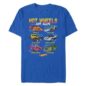 Мужская футболка с принтом автомобильного клуба Hot Wheels, синий