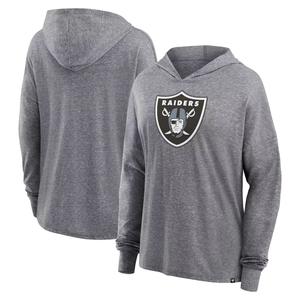 Женский уютный пуловер с капюшоном Fanatics Heather Grey Las Vegas Raiders Fanatics