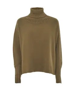 Свитер с высоким воротником Manila Grace, зеленый