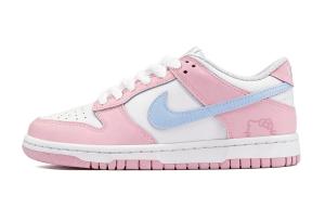 Nike Женские скейтборд-кроссовки Dunk Pink Kitten Whispers Slip Resistant Cushioning low top розовые белые
