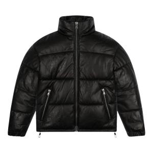 Куртка Denim Tears Leather Embossed Wreath Puffer Jacket, Black