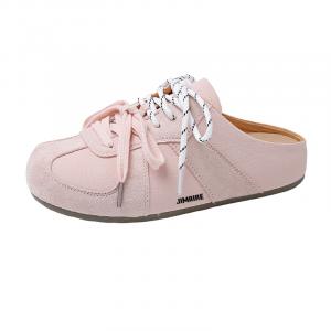 King Jinmai Женские противоскользящие тапочки с закрытым носком и износостойкой резиновой подошвой розовые, цвет Pink