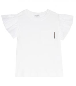 Хлопковая футболка Brunello Cucinelli, белый